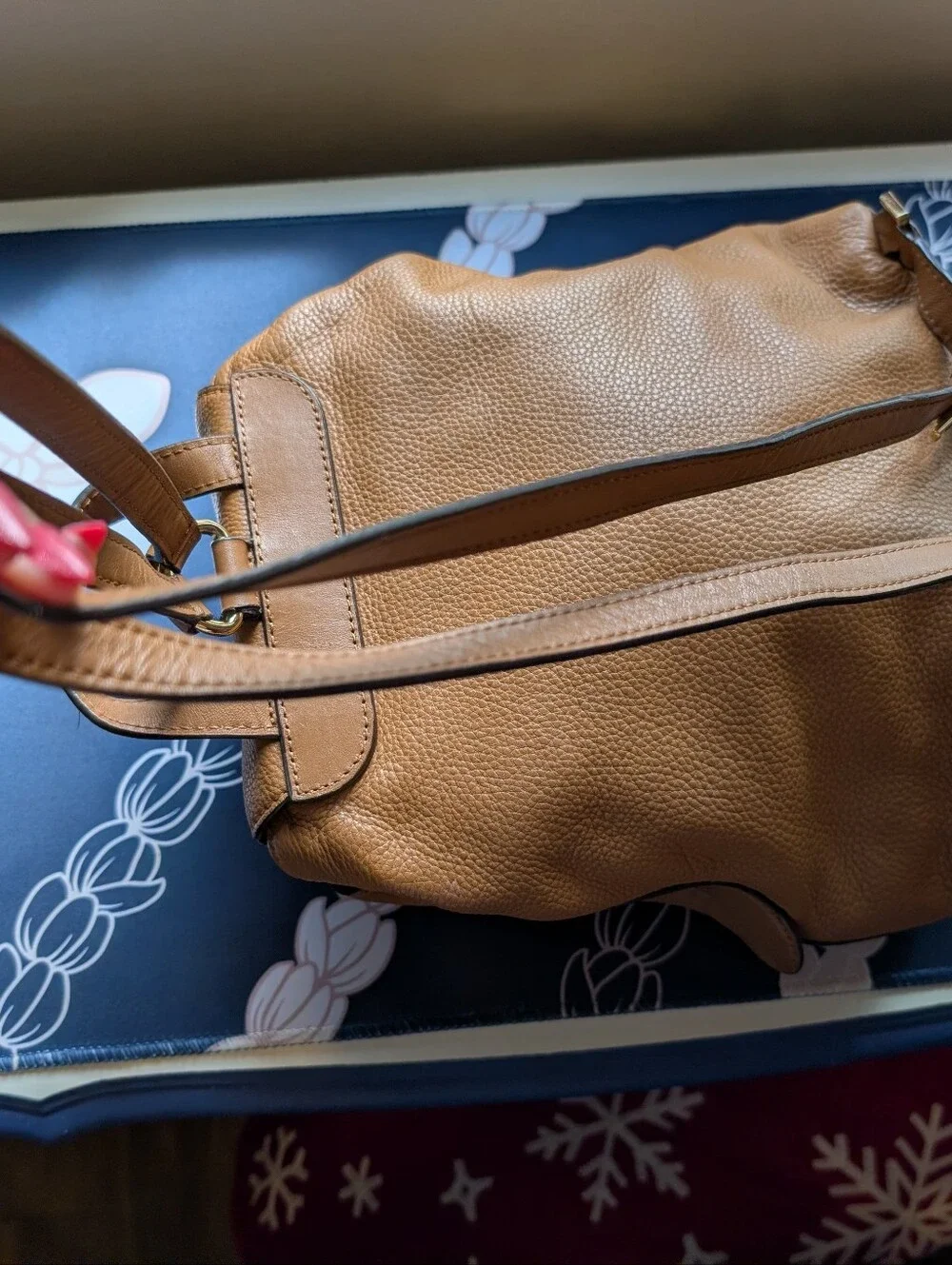 Authentic Michael Kors Raven Pebbled Leather Backpack